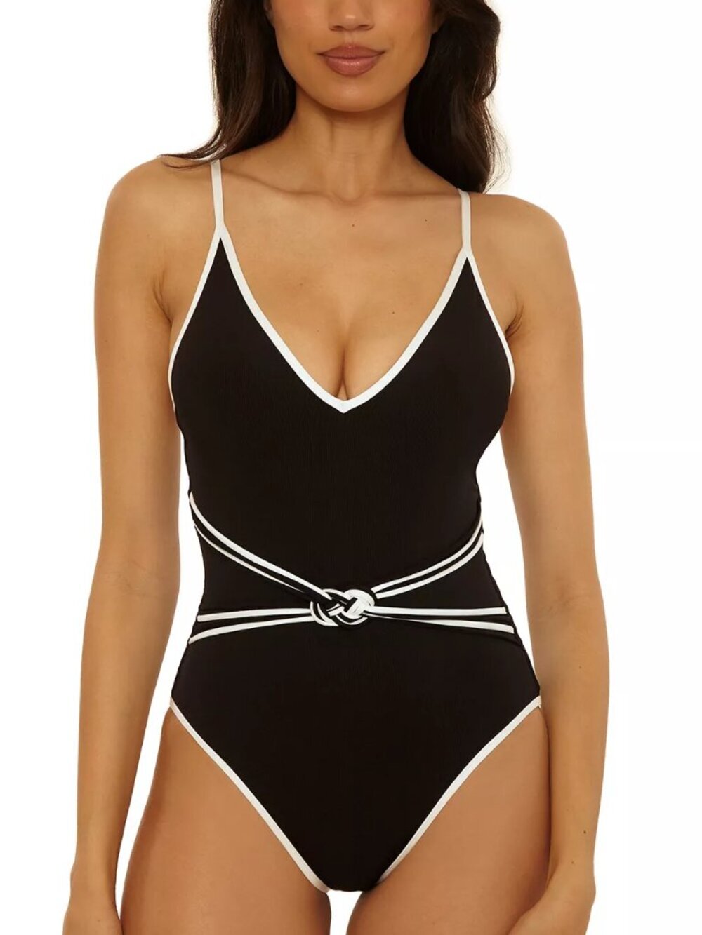 NWT Trina Turk Women's Triumph Micro Braided One Piece Swimsuit